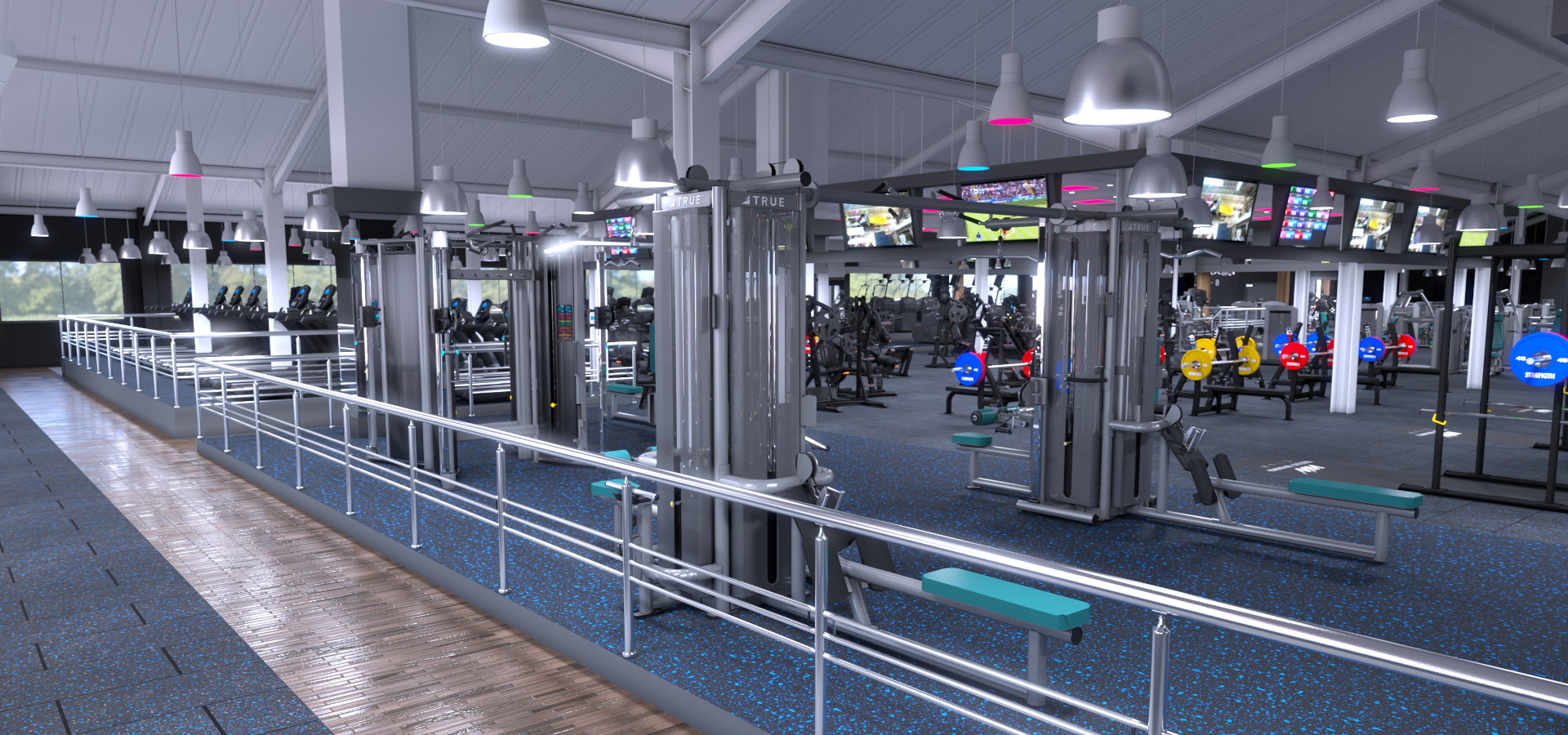 3D CAD design of a gym floor - photo 3