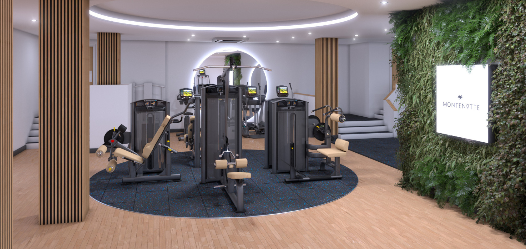 3d design cad image of a gym floor