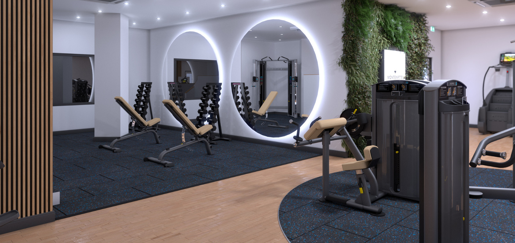 3d design cad image of a gym floor