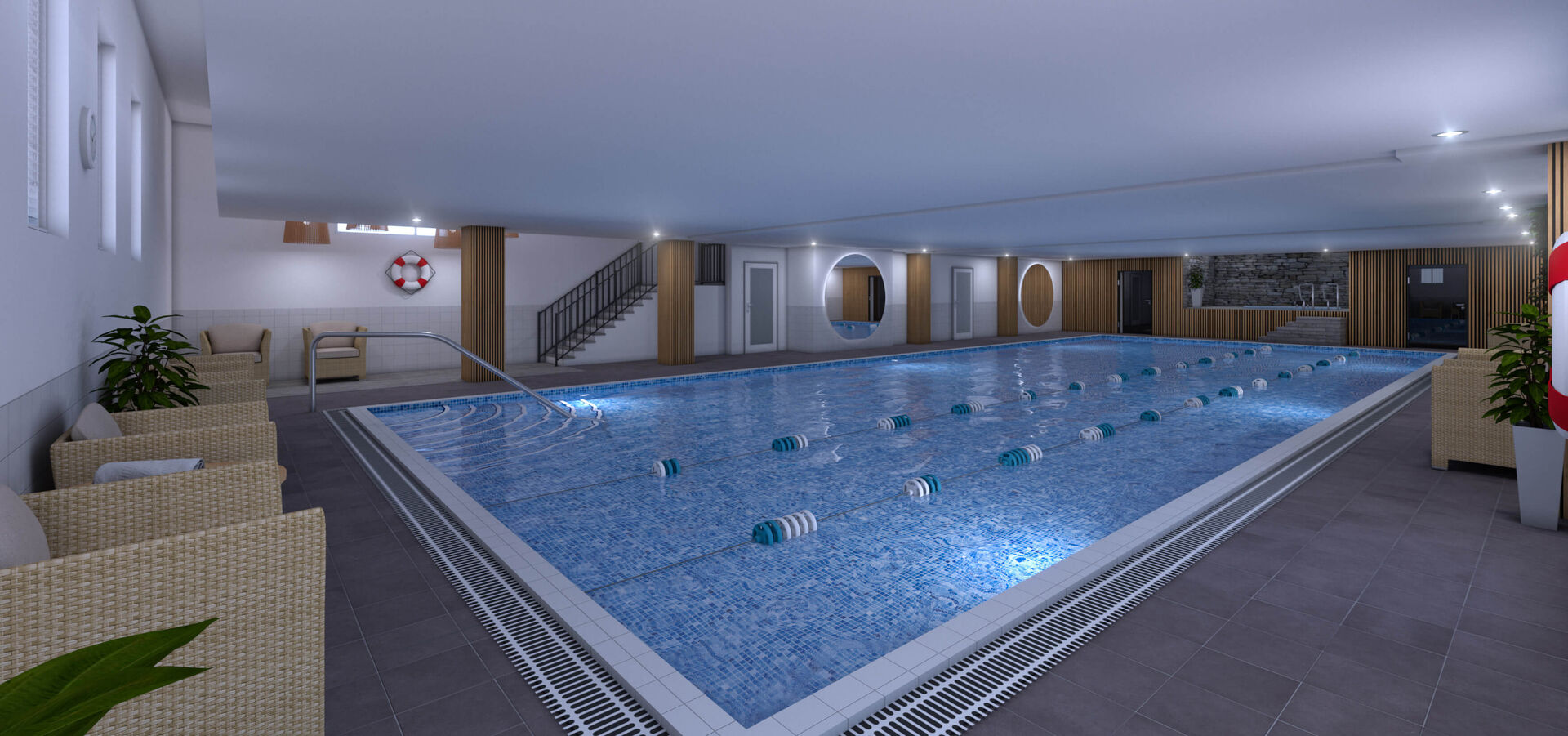 3d gym design of pool in cork montenotte gym